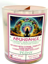 Load image into Gallery viewer, Abundance Candle — Reiki-Charged Soy Wax Intention + Massage Candle for Prosperity, Wealth & Overflow