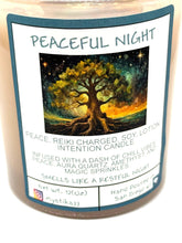 Load image into Gallery viewer, Peaceful Night Candle — Reiki-Charged Soy Wax Intention + Massage Candle for Rest, Serenity & Inner Calm
