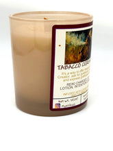 Load image into Gallery viewer, Tobacco Ceremony Candle | Reiki Charged Intention Candle | Soy Lotion Candle with Clear Quartz, Tourmaline &Snake Pendant | Spiritual Growth