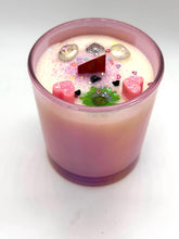 Load image into Gallery viewer, Romance Candle | Reiki Charged Intention Candle | Soy Lotion Candle  Strawberry Champagne Scent | Ritual for Love & Passion