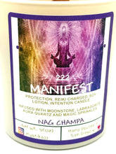 Load image into Gallery viewer, Manifest Candle — Reiki-Charged Soy Wax Intention + Massage Candle for Protection & Manifestation