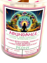 Load image into Gallery viewer, Abundance Candle — Reiki-Charged Soy Wax Intention + Massage Candle for Prosperity, Wealth & Overflow