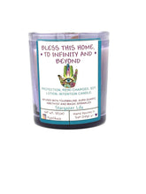 Load image into Gallery viewer, Bless This Home to Infinity and Beyond — Reiki-Charged Soy Wax Intention + Massage Candle for Home Blessing & Protection