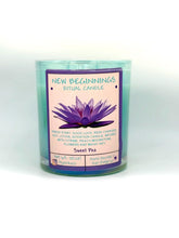 Load image into Gallery viewer, New Beginnings Candle — Reiki-Charged Soy Wax Intention + Massage Candle for Fresh Starts, Good Luck & Manifestation