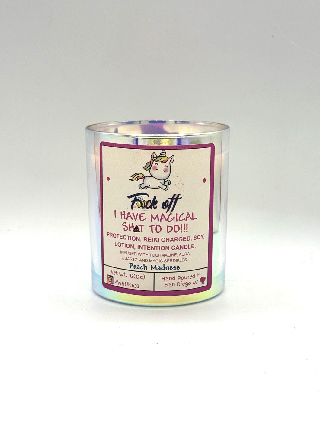 Fxck Off, I Have Magical Shxt to Do!!! — Reiki-Charged Soy Massage Intention Candle
